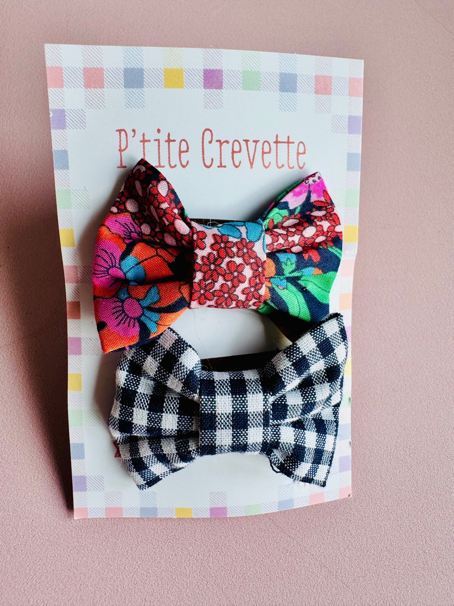 Lot de 2 barrettes anti-glisse bébé & cheveux fins – Fait main