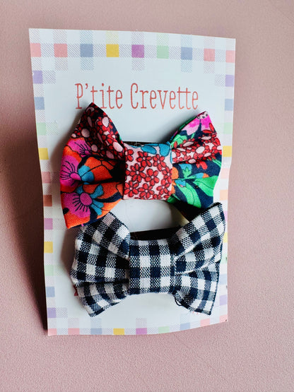 Lot de 2 barrettes anti-glisse bébé & cheveux fins – Fait main