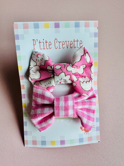 Lot de 2 barrettes anti-glisse bébé & cheveux fins – Fait main