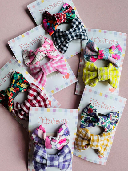 Lot de 2 barrettes anti-glisse bébé & cheveux fins – Fait main