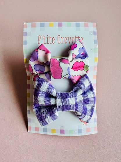Lot de 2 barrettes anti-glisse bébé & cheveux fins – Fait main