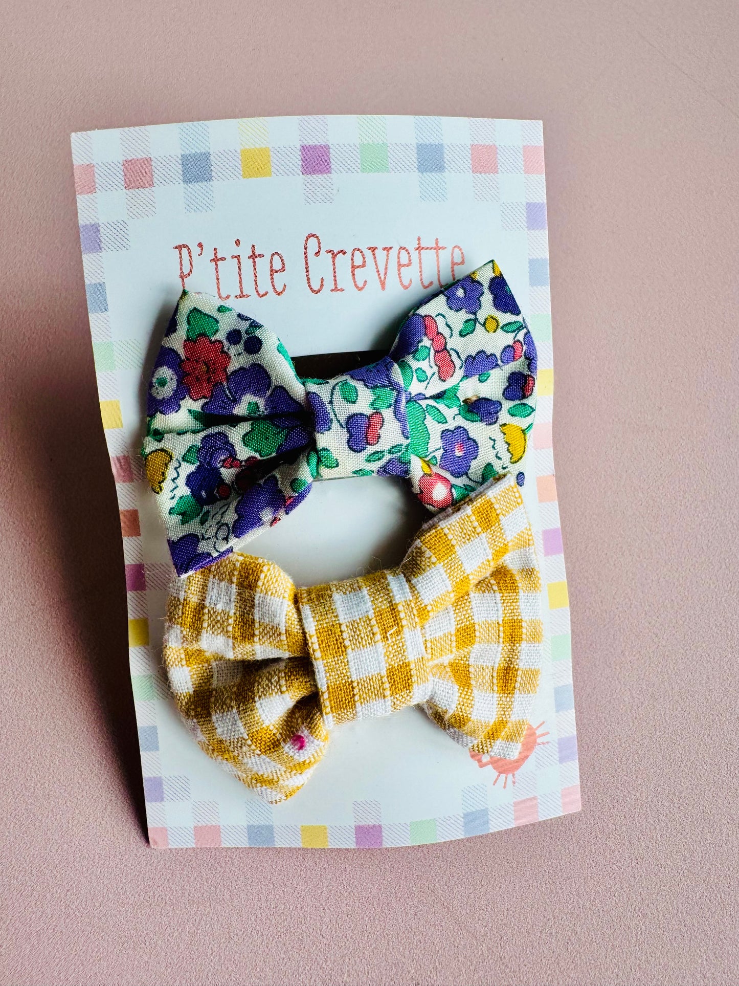 Lot de 2 barrettes anti-glisse bébé & cheveux fins – Fait main