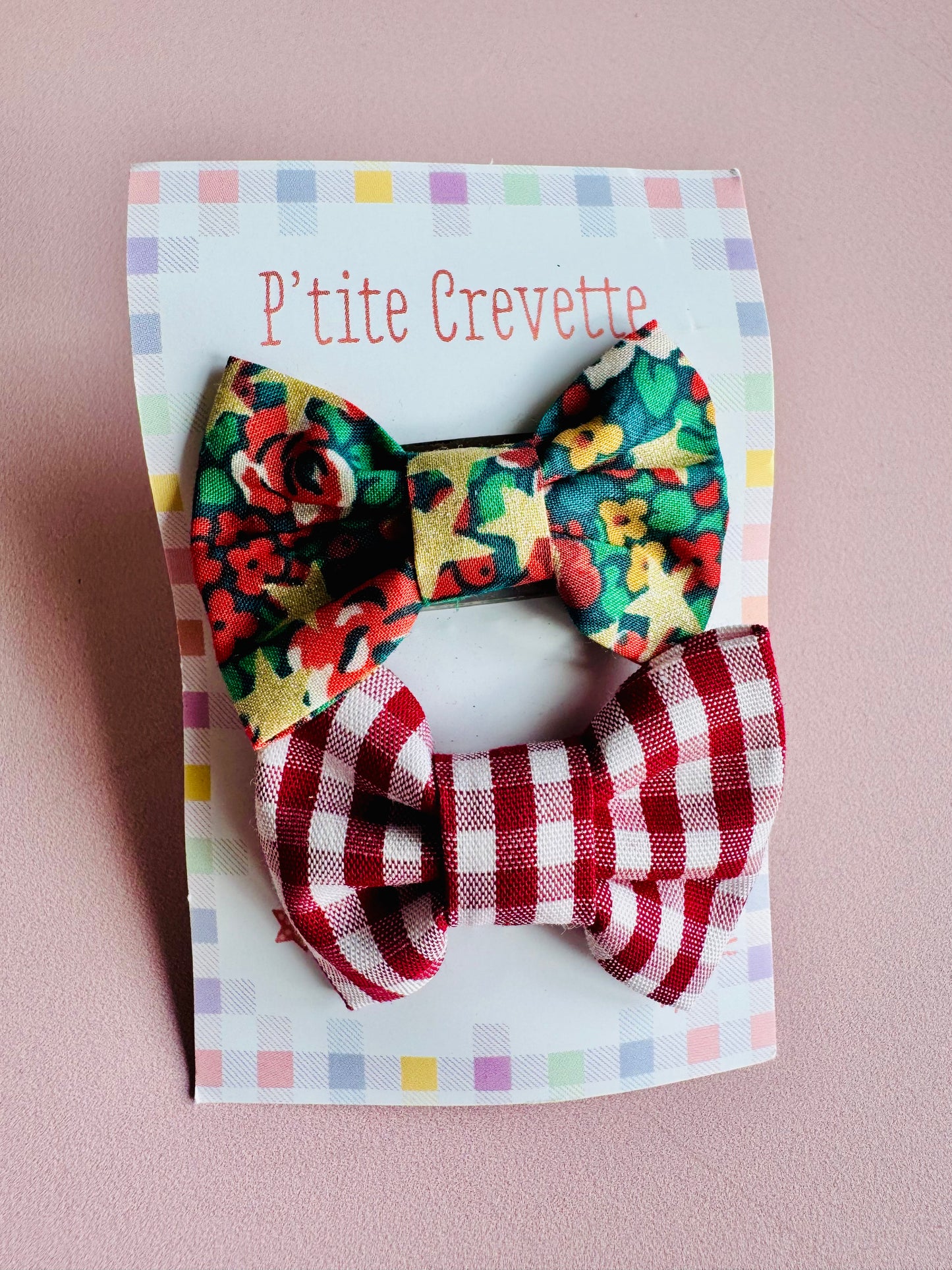 Lot de 2 barrettes anti-glisse bébé & cheveux fins – Fait main