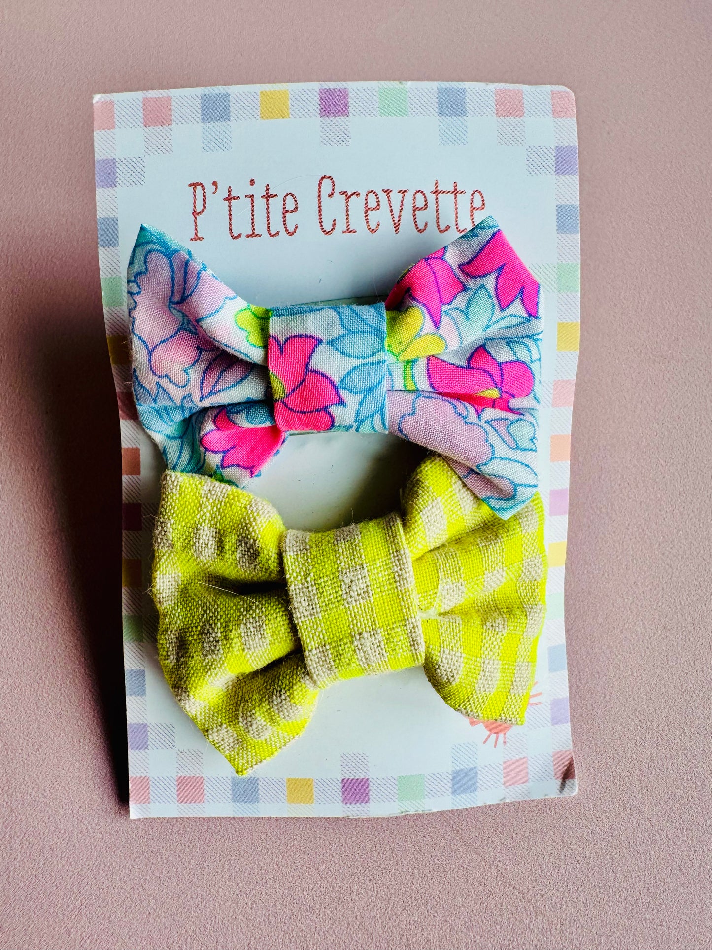 Lot de 2 barrettes anti-glisse bébé & cheveux fins – Fait main