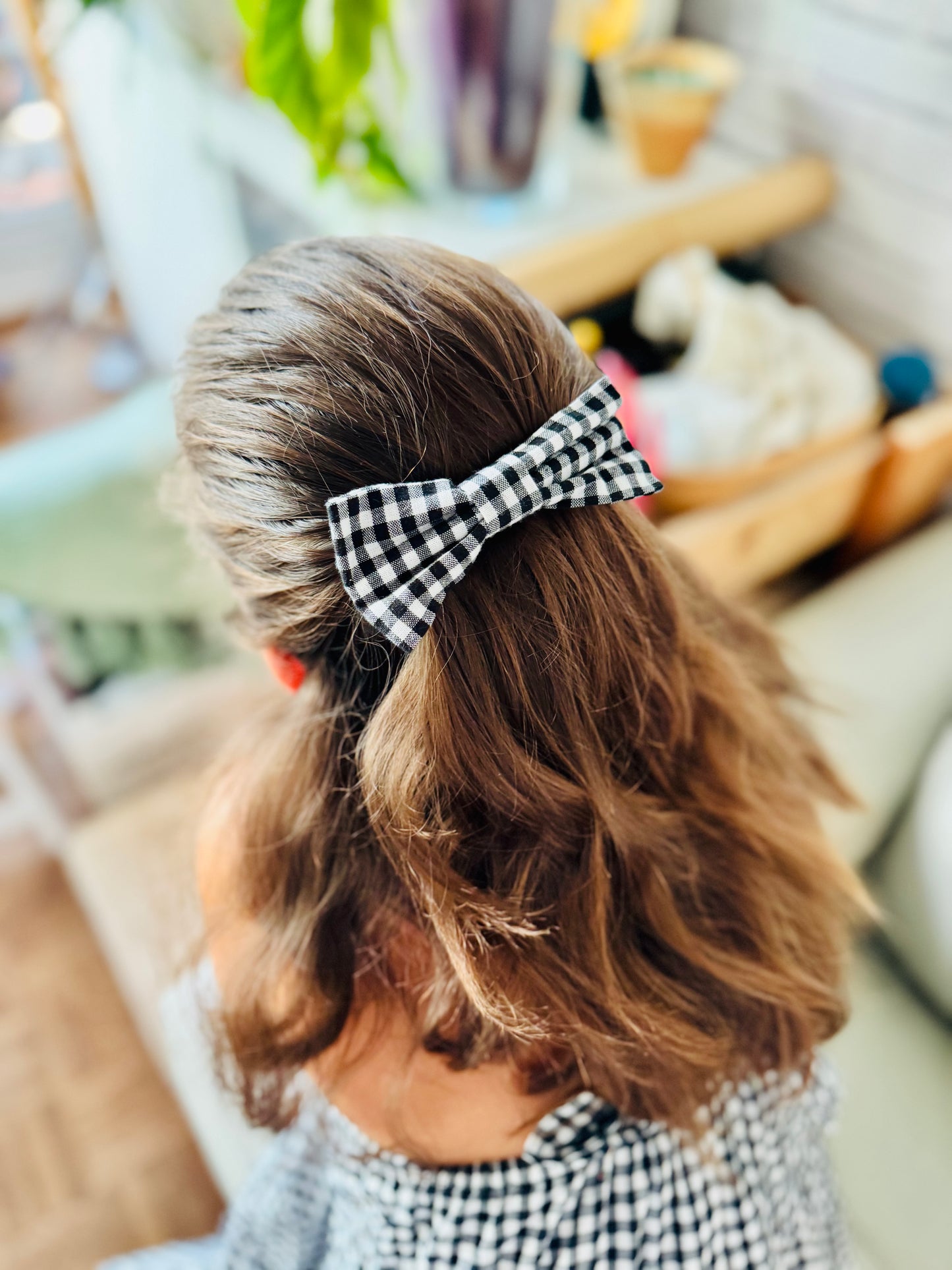 Pince nœud Vichy fait main – Enfant & adulte