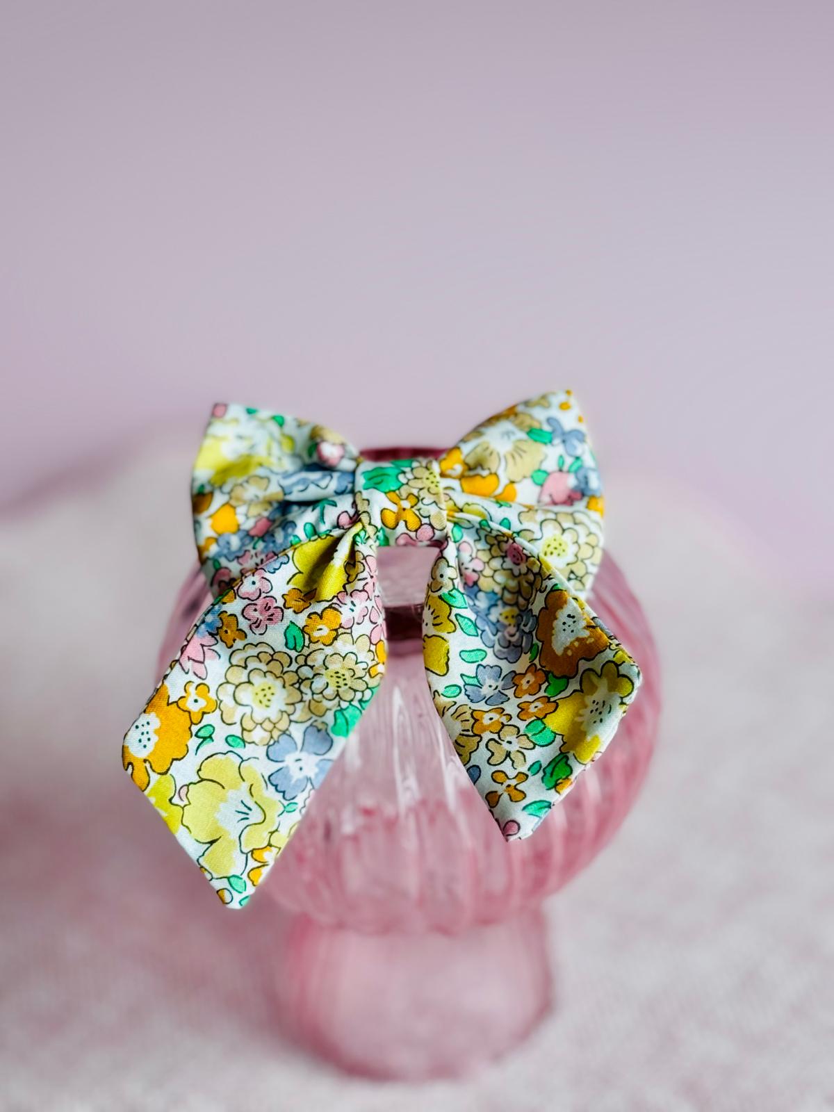 Mini barrette nœud papillon fait main – Pince 5cm, plusieurs tissus