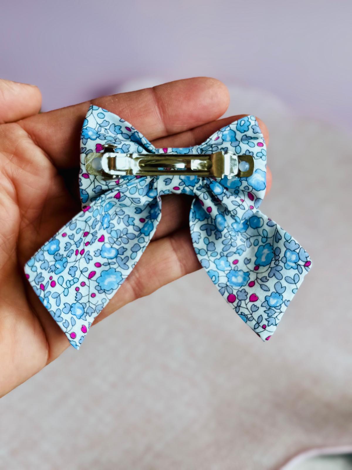 Mini barrette nœud papillon fait main – Pince 5cm, plusieurs tissus