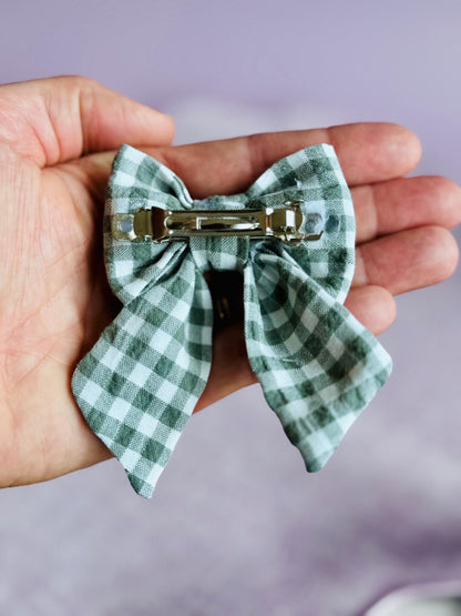 Mini barrette nœud papillon fait main – Pince 5cm, plusieurs tissus