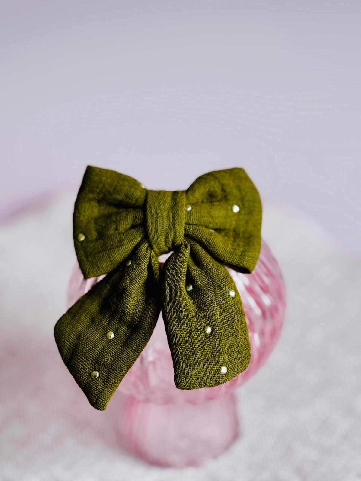 Mini barrette nœud papillon fait main – Pince 5cm, plusieurs tissus